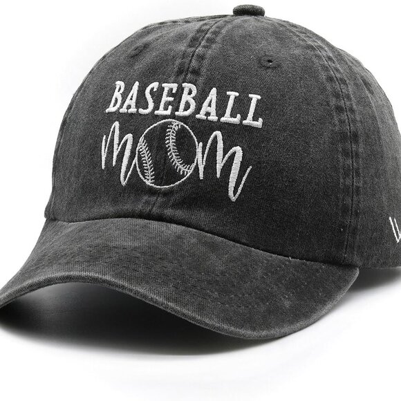 Women's Baseball Mom Baseball Cap Adjustable Washed Dad Hat - Picture 1 of 5
